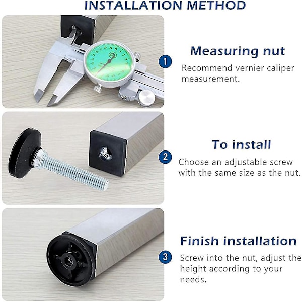 Säätöruuvi M10 X 50 mm Säätöruuvi Säätöjalka Huonekaluruuvi