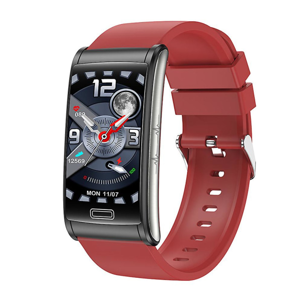 EKG Ppg Hrv Smart Watch Blodsockermätare Red