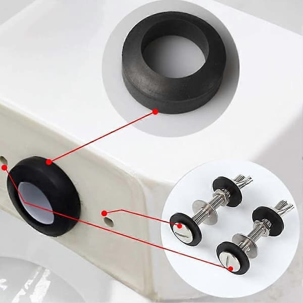2 ST Läcker Toalett Nära Koppling Cistern Bultar Fästen Tank Pan WC Loo Vattenskål