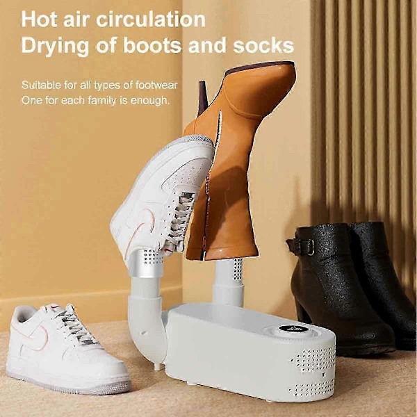 Boksehandsketørrer, Skotørrer, Støvletørrer & Støvlevarmer med Intelligent Timer, Foldbart Design & Hurtigtørrende Elektrisk Punching Handsketørrer, Effekt