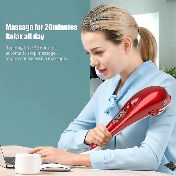 Elektrisk Delfin Massager Rygmassage Hammer Vibration Infrarød Stav Rulle Cervikal Kropsmassage