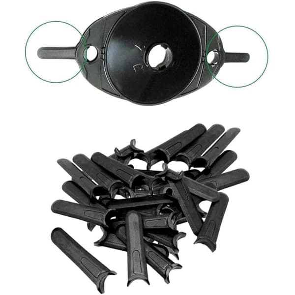Pakkaus 100 muoviterää Flymo Hover Vac/Micro Lite/Minimo/Mow n Vac -ruohonleikkureihin