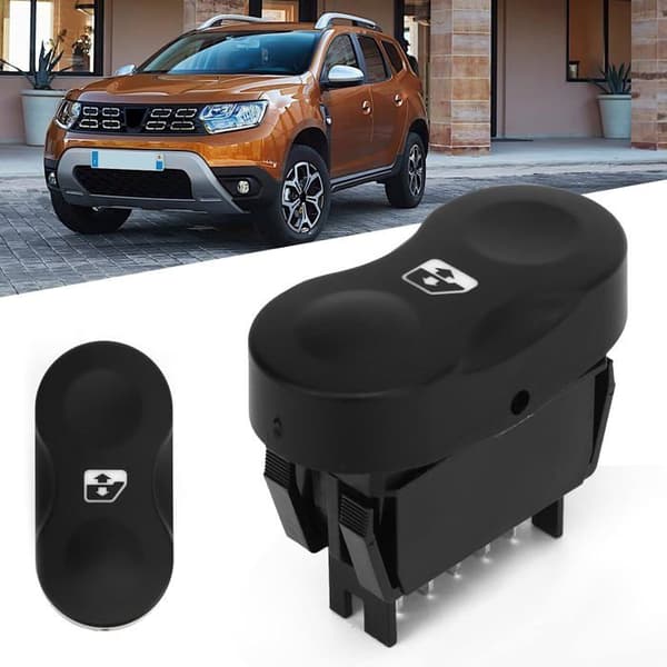 Vinduesregulatorafbryder - 1 Stykke - ABS og Metal - OEM 8200602227 - Til Dacia Logan Duster Sandero