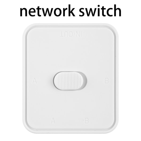 Manuel netværksswitch 2 ind 1 ud/1 ind 2 ud RJ45 netværksswitch gratis sort 0,06