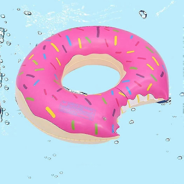 Donut Badeleke for Barn Voksne, oppblåsbar Doughnut Badering Rosa for Sommeren