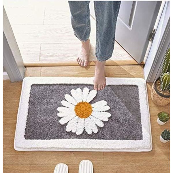 Tjock Badrumsmatta Absorberande Ultra Mjuk Matta Fluffig Mikrofiber Sängmatta Golvmatta, 45x65cm