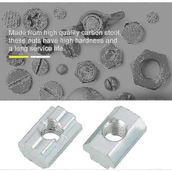 20 st Standard Glidmutter För Aluminiumprofiltillbehör (T-mutter Typ 40 M8)