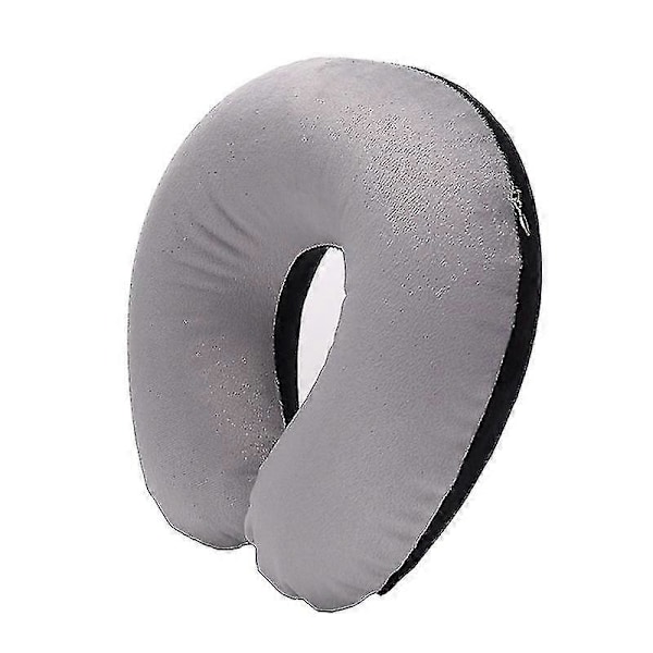 U-muotoinen matkananohiukkastyyny niskatuki niskatyyny mikropallotäyte värikäs pehmeä tyyny lento lentokoneeseen autoon gray and black