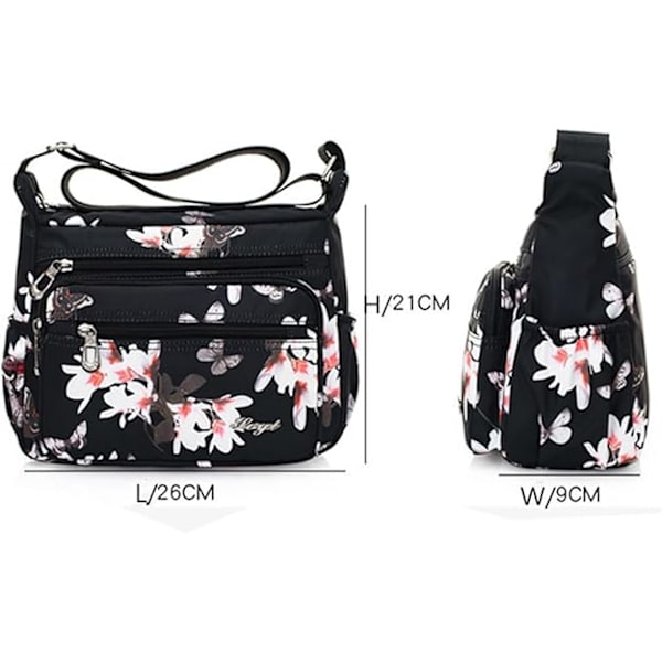 Crossbody taske til kvinder skuldertaske håndtaske pung afslappet rejse multi-lomme (solsikke)