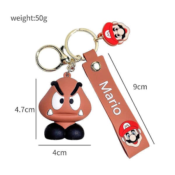 Super Mario Goomba Anime Nyckelring Väskberlock Nyckelring - spot sales