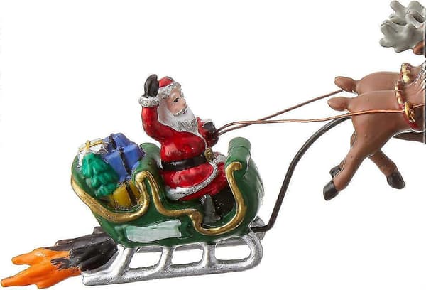 Christmas Vacation Village Animoitu Liekehtivä Rekitarvike Figuriini