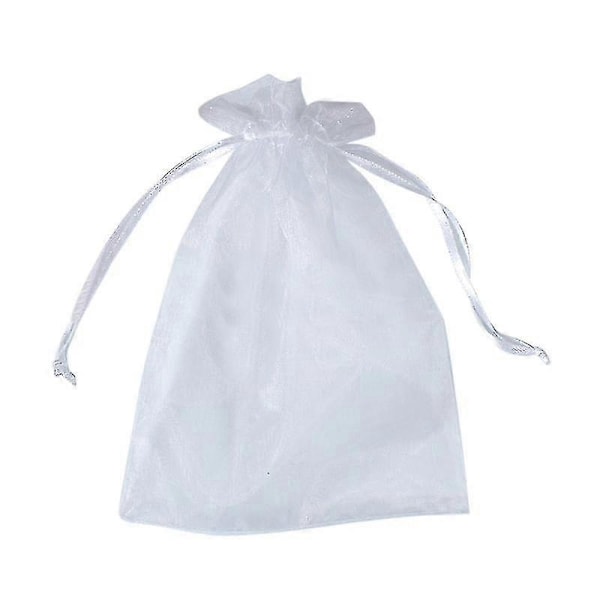 50 st 13x18cm Organza Dragsko Presentpåse Omslag För Festspel Bröllop Orange