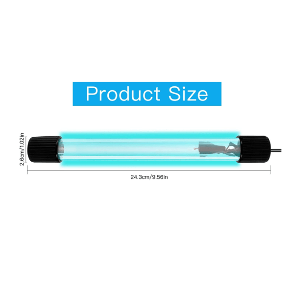 13W UV Ultraviolet Germicid Lampe, UVC Sterilisator, Undervandsmodel