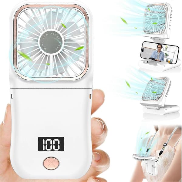 Håndholdt bærbar ventilator, Mini USB håndholdt ventilator til køling, Lille elektrisk genopladelig ventilator til børn