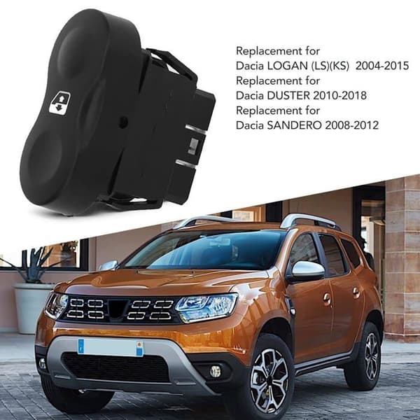 Ikkunannostimen kytkin - 1 kpl - ABS ja metalli - OEM 8200602227 - Dacia Logan Duster Sanderoon