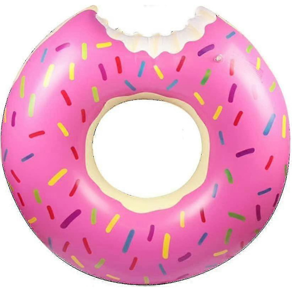 Donut Pool Float til børn og voksne, oppustelige Doughnut Pool Tubes Pink til sommer