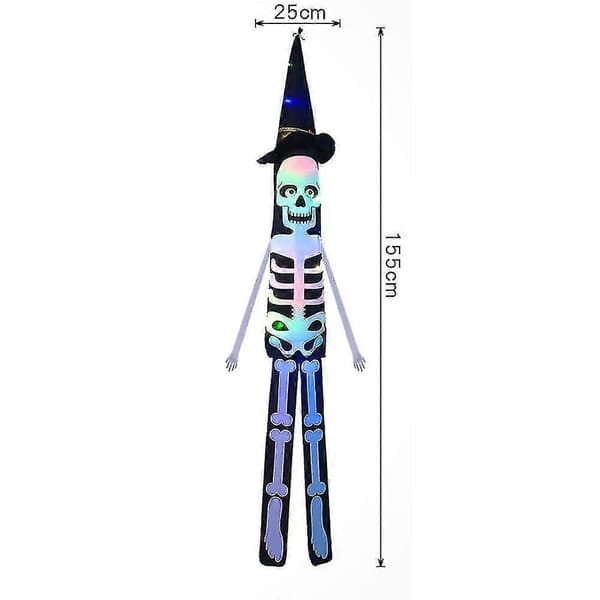 2025 Halloween Dødninghode Vindpose Dekorasjon, Halloween Dekorative Lys Dødninghode Skjelettlykter