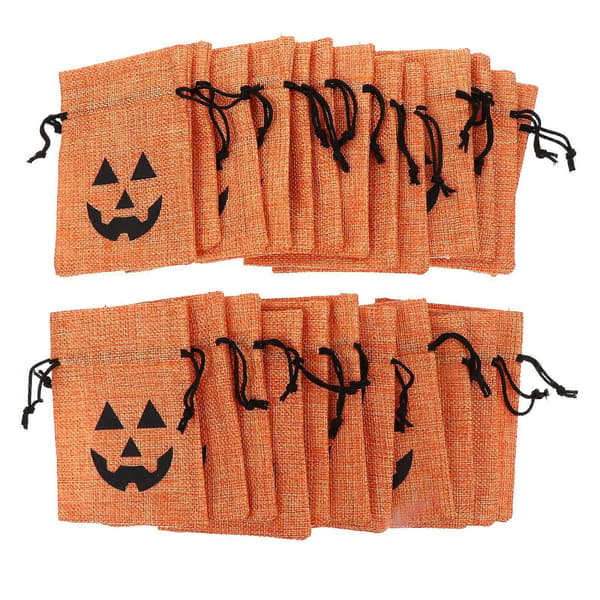 2025 25st Halloween Förvaringspåsar med Dragsko Praktiska Godispåsar Presentpåsar