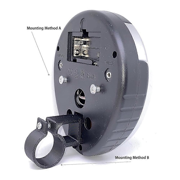 Udskiftningsmonitor Speedometer til motionscykel, motionscykelcomputer, pulsmåler, cykelmonitor LCD med batteri