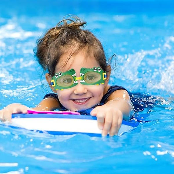 Børne Svømmebriller Tegneserie Svømmebriller Søde Pool Briller Børn Dykkerbriller Snorkel Briller til Drenge Piger Crocodile