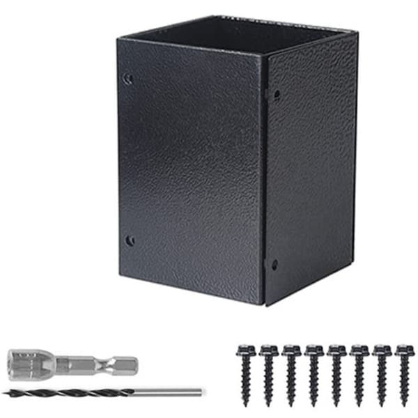 Justerbar stolpebeskytter 8,4 til 15,2 cm. Beskyttelse mod regn og erosion. Til postkasser, terrasser, hegn.