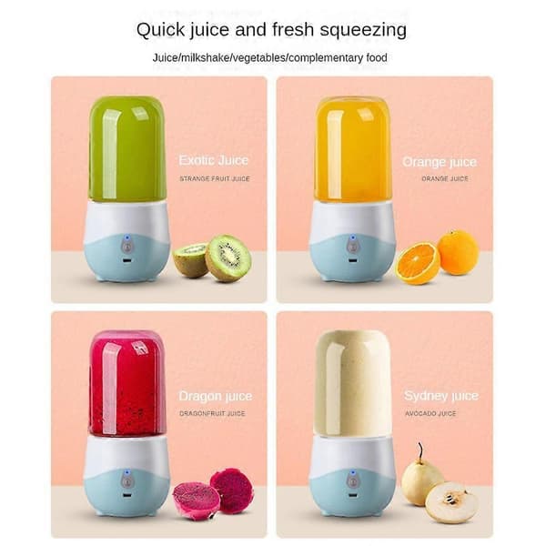 Bärbar elektrisk mixer smoothie minijuicer fruktmaskin Blue