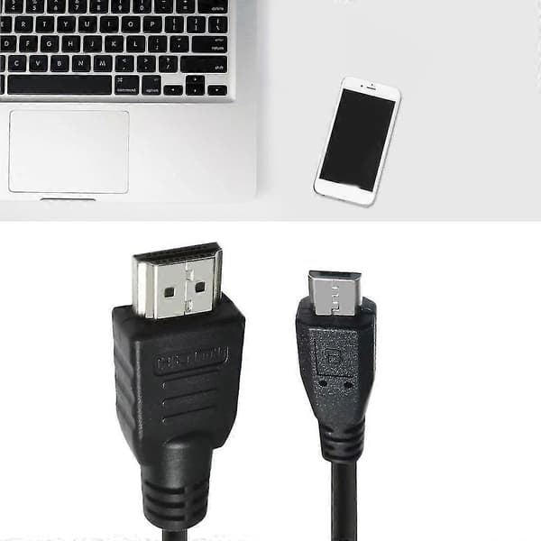 1m Micro Usb 5p Til Hdmi Han 1080p Strømforsyning Tv Spejling Projektionskabel