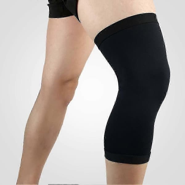 Sportkompression Knäskydd Stödskydd Skydd Andningsbar Benärm Black XL