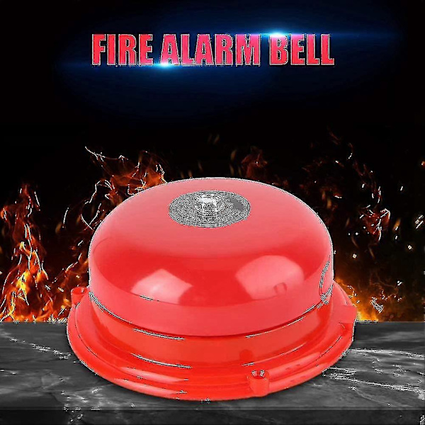 10 cm Metall Brandkontroll Intern Slagtyp Larm Säkerhetsklocka Larm Elektrisk Säkerhetsklocka 100db (220v)
