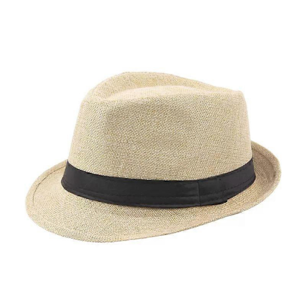 Unisex Olki Fedora Panama Hattu Kesä Aurinko Lyhyt Lieri Kukka Trilby Kuubalainen Lippahattu yellow