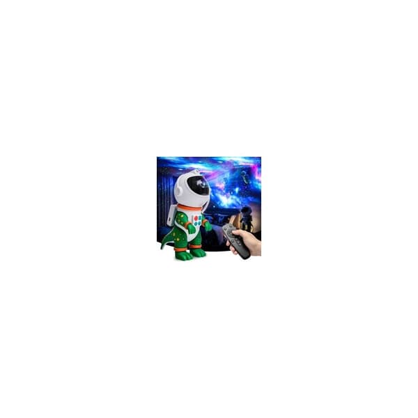 Dinosaur Astronaut Stjernehimmelprojektor, Galakse Natlampe med 8 Tilstande, 360° Rotation og Timer