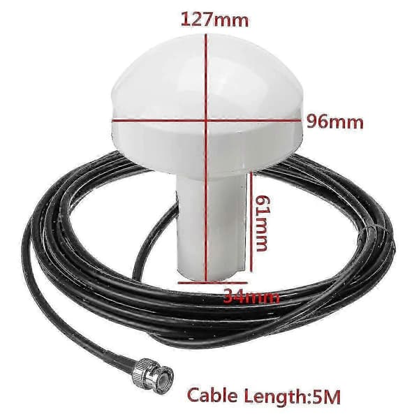 5M Marine GPS-antenne til navigation, 1575MHz 5MHz med BNC hanstik