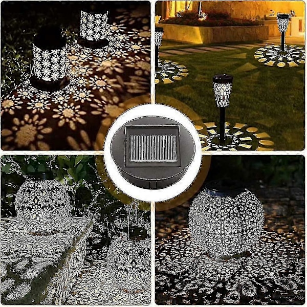 4-pack Ersättningssolcellslampor med LED-lampor, Ersättningstoppar för solcellslampor