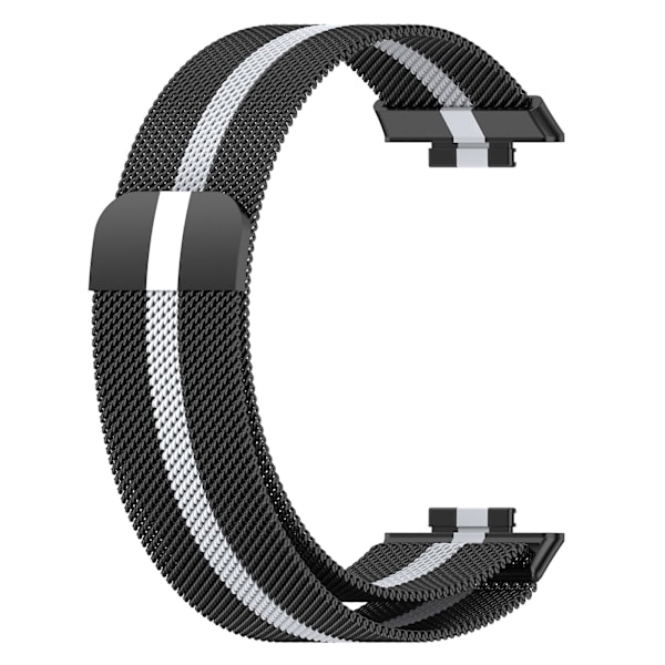 Til Huawei Watch Fit 2 rustfrit stål urrem Black Grey