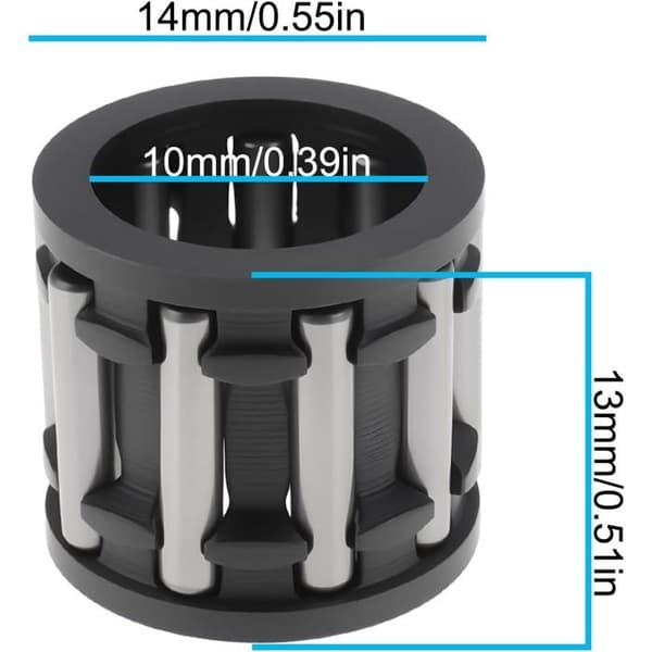 Nålelager - 2-pakning - Metall - 10x14x13mm - For Minarelli Morini 50cc