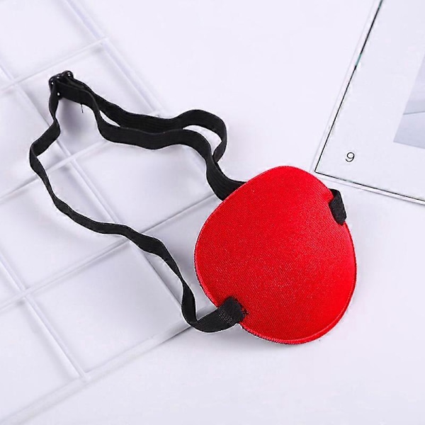 2-pack Ögonlapp Mjuk Justerbar Amblyopi Skelögonslapp För Vänster Eller Höger Öga Child Size Red