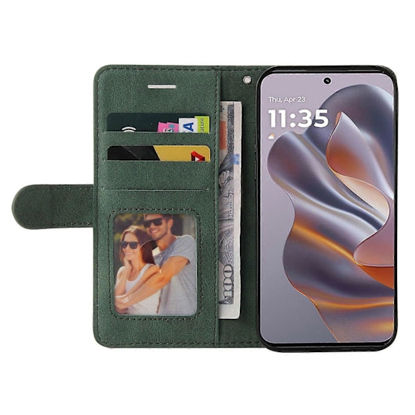 KT Leather Series-1 Motorola Edge 50 Neo 5G:lle - Nahkainen Puhelin Kotelo Väriyhdistelmällä, Lompakko, Telakka Multicolor Style C