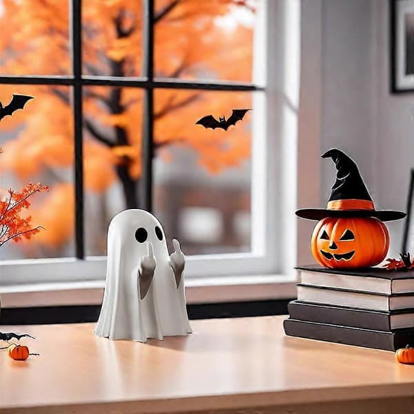 2025 Halloween Spökfigur, Läskig Spökstaty i Harts Style 3