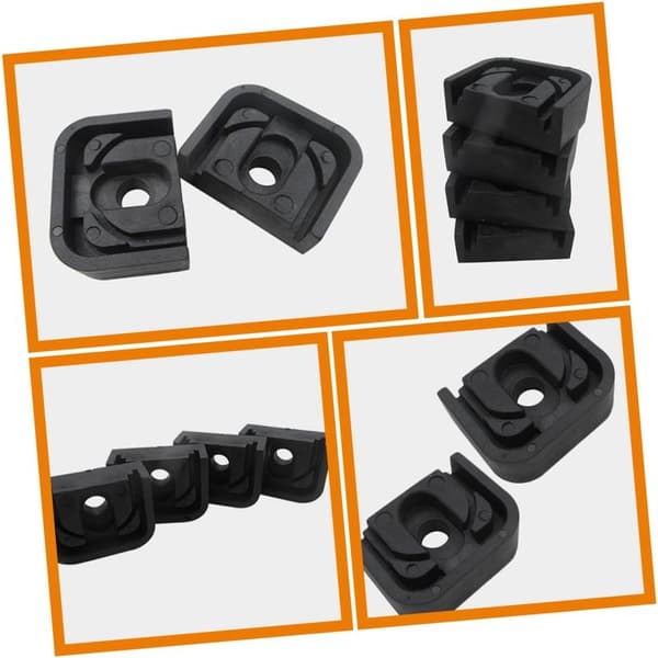 Set med 4 vibrationsdämpande dynor för luftkonditioneringskondensorfötter, svarta gummi stötdämpande stöd
