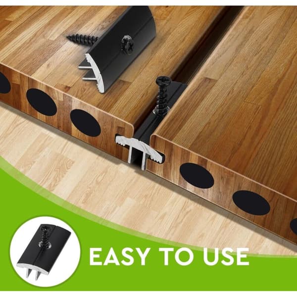 50 sorte clips til træ- og plastgulve, T-clips til terrasser, 6 mm afstand