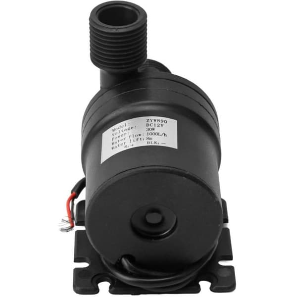 Borstlös fontänpump DC12V Lågt ljud 30W Lyfthöjd 8m Flödeshastighet 1000 L/H Dränkbar installation IP68