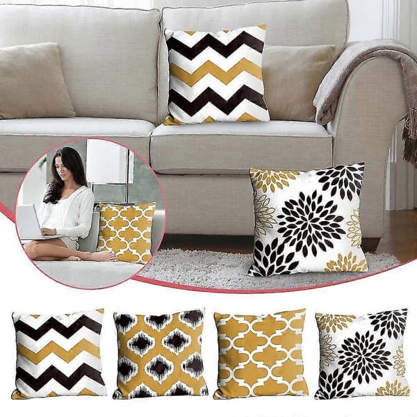 Linned Hug Pillowcar Box Santa Pudebetræk Sofa Pude Pude Sofa Sofa -Yx D