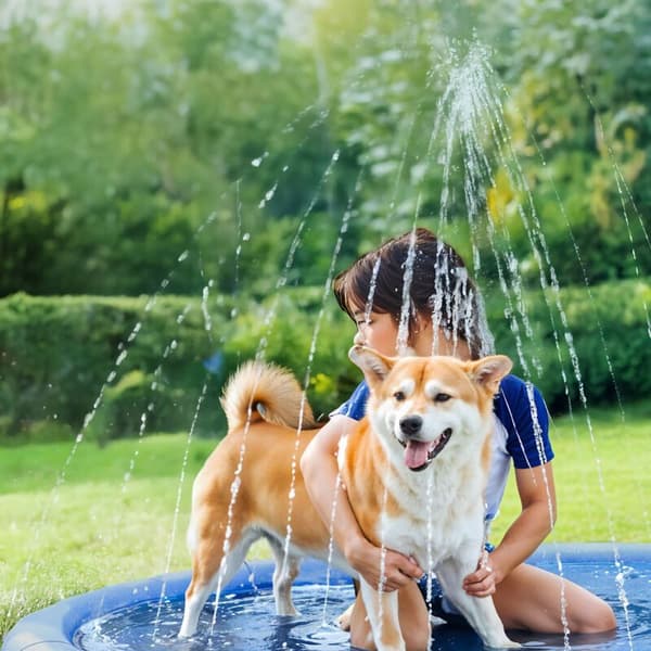 Sprinklermåtte, kølemåtte til kæledyr, pool, havefontæne til hunde FELIX 100 cm