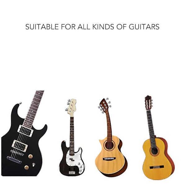 Sort A-formet guitarstativ med silikonepude, sammenklappeligt, stabilt ABS-folkeguitarholderstativ til hjemmeklasselokale