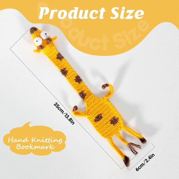 Virkattu kirjanmerkki syntymäpäivälahjat opettajille joululahjat naisille joulusukkatäytteet äitienpäivä ystävänpäivä opettajien arvostuslahjat Giraffe