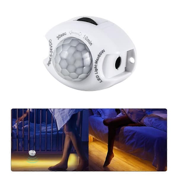 PIR Bevægelsessensor LED Strip Lys Mini Modul Bånd Smart Timer Automatisk