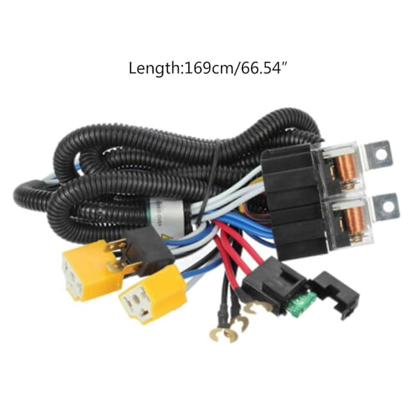Auton ajovalojen johtosarja H4 Halogeenilampun kirkastinreleen johtosarja 12V/24V Yellow 24V