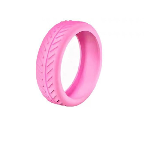 Mjuka silikonhjulskydd för resväska, ljuddämpande hjulskydd för affärsresor Pink 1pcs