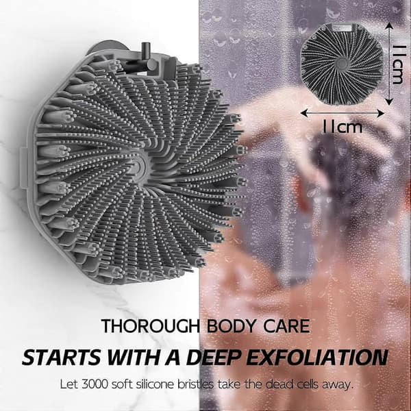 Mjuk Silikon Kroppsskrubbborste, Handhållen Duschrengöringsborste, Silikon Kroppsskrubber För Dusch Med Mild Exfoliering Black