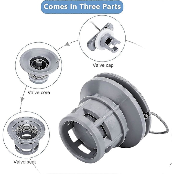 Gear Boat Luftventil, Padlebrett Ventil Utskifting, Kajakk Luftgassventil Adapterhette Luftplugger Pvc Oppblåsbar Båtventil For Kajakk Kano Oppblåsbar Båt